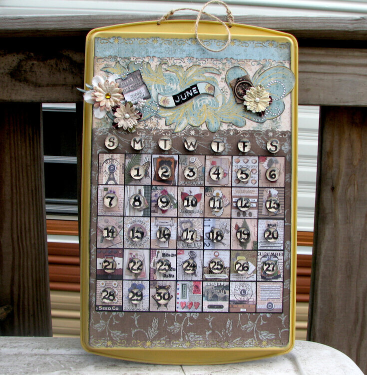 Cookie Sheet Perpetual Calendar &quot;Shabby Chic&quot;
