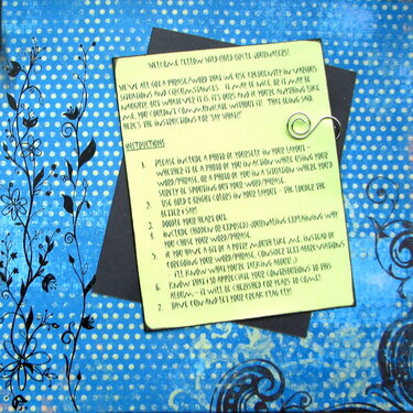 Instruction Page for &quot;Say What&quot; Circle Journal