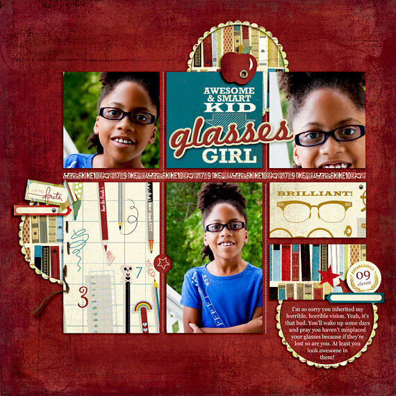 Glasses Girl *Basic Grey OXFORD Collection*