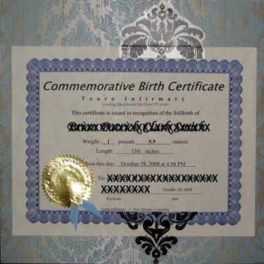 commerative birth certificate