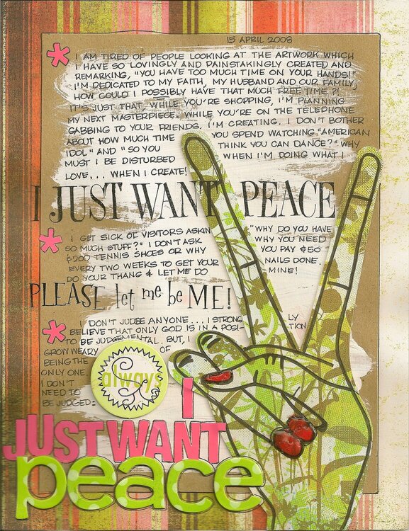 i just want peace!*