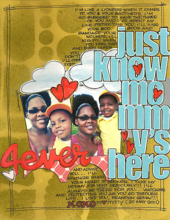 Just know...Mommy&#039;s Here-MASTERFUL SCRAPBOOK DESIGN