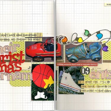 their Christmas ornaments (2 PG spread)