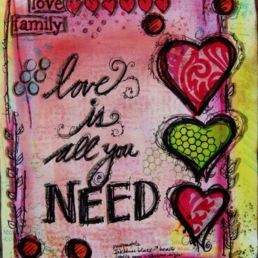 All You Need - Art Journal page