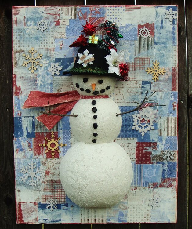 A &quot;Vintage Winter&quot; Snowman - Maja Design &amp; Blog Give-away