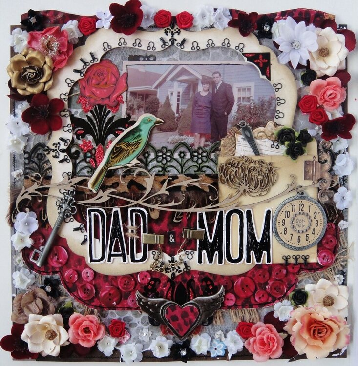 Dad &amp; Mom - Twisted Sketch #109 and Scraps of Darkness June kit