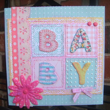 Baby Card - www.twistedsketches.com -Card Sketch #1 w/twist &quot;squares&quot;