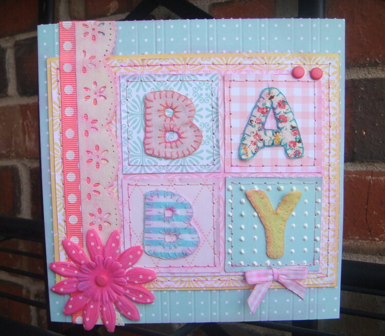 Baby Card - www.twistedsketches.com -Card Sketch #1 w/twist &quot;squares&quot;