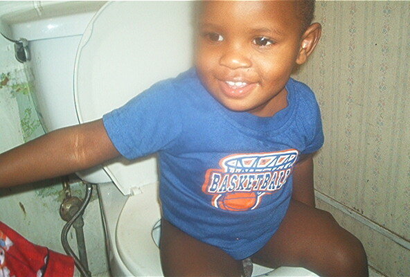 MY SON ON THE POTTY AT ONE