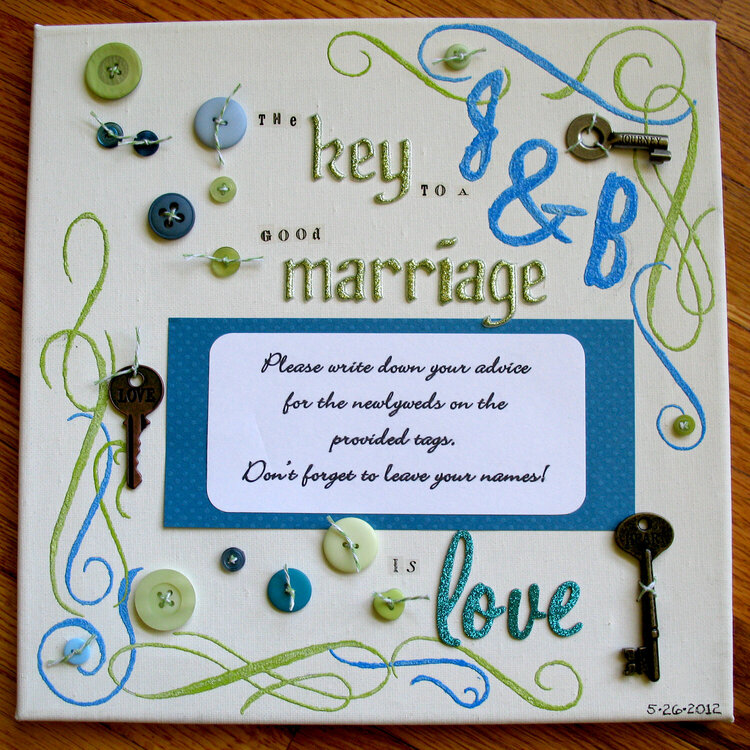 Key to marriage canvas