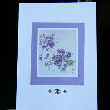Spring note cards in purple and blues