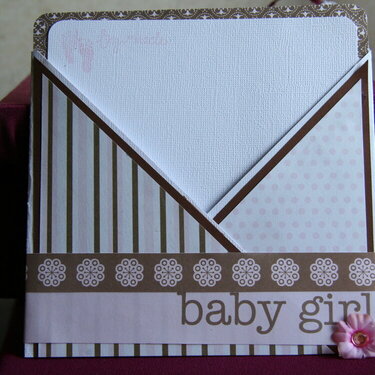 Baby Girl Criss Cross Card