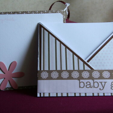 Baby Girl criss cross card &amp; insert