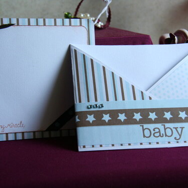 BABY boy criss cross card and insert