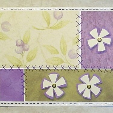 patchwork with circle flowers