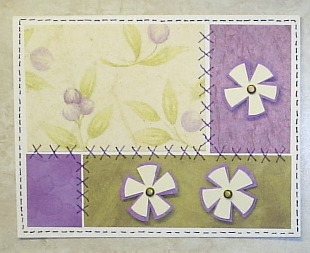 patchwork with circle flowers