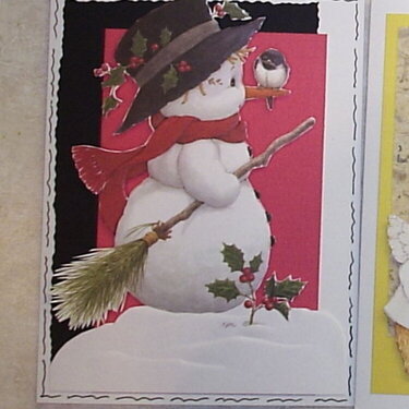 cut-out snowman