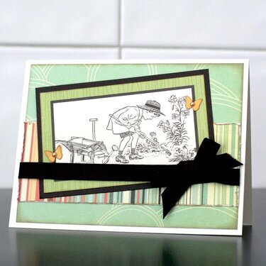 Little Gardener Boy Card