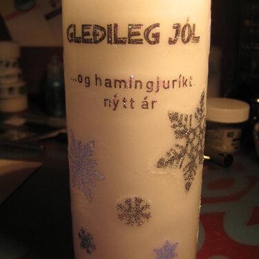 Decorated candle