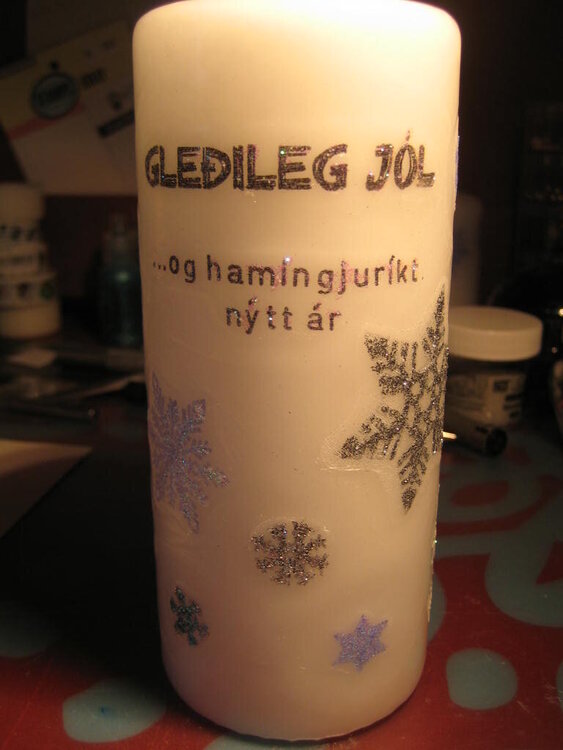 Decorated candle