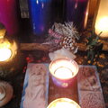Yule/Winter Solstice Altar, close up