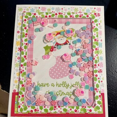 Doodlebug Candy Cane Lane Shaker Card