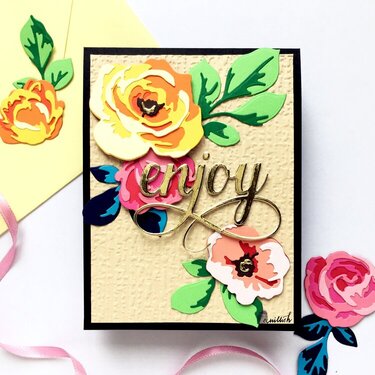 Diecut floral card