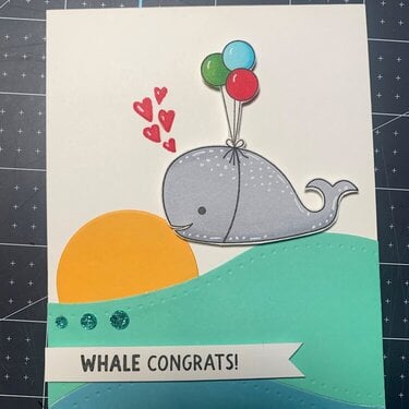 Whale congrats card by Ralph Tyndall