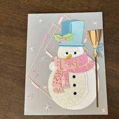 Winston the Grumpy Snowman Card