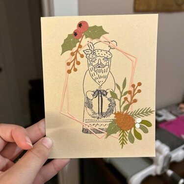 Boho Santa Christmas Card