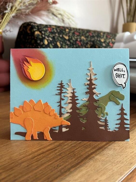Funny Dino Get Well Soon Card