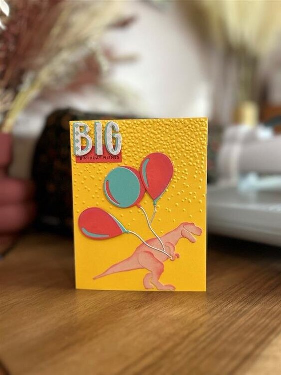 Big Birthday Wishes Dinosaur Card