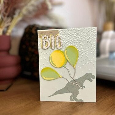 Let's Celebrate Big Dinosaur Card