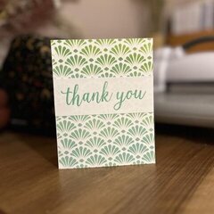 Art Deco Embossed Thank You Card