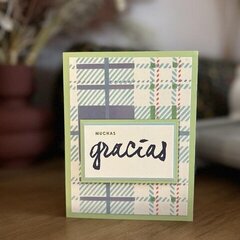 Plaid "Muchas Gracias" Card