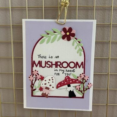 Glitter Mushroom Valentines Day Card 2024
