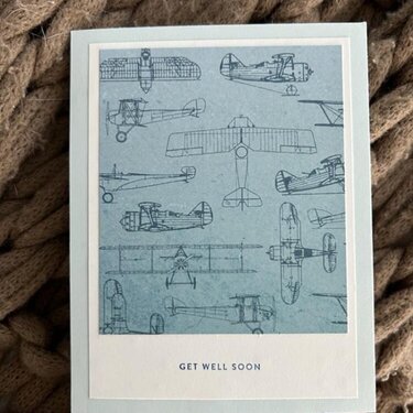 Vintage Aviation Get Well Soon Card