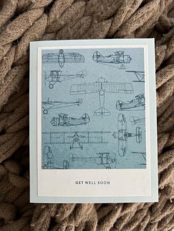 Vintage Aviation Get Well Soon Card