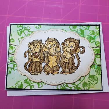Monkeys Birthday card 