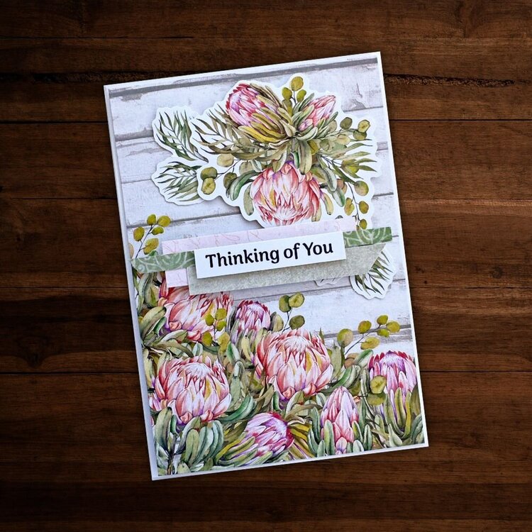 Blooming Protea Cards &amp; Layout