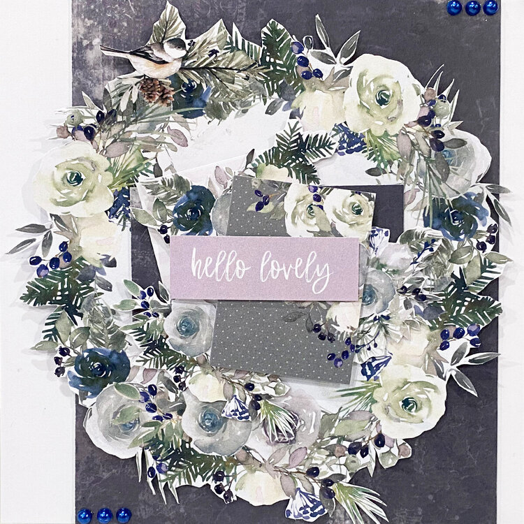 Winter Rose Layout &amp; Cards