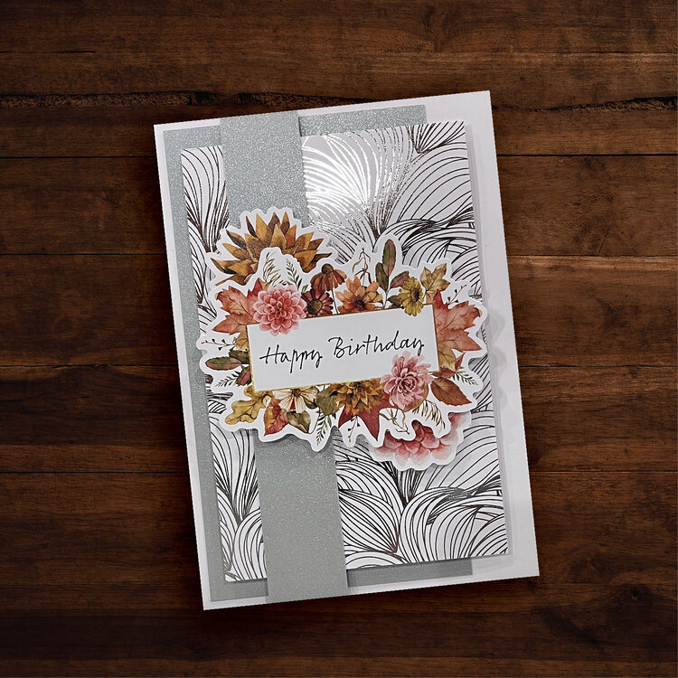 Silver &amp; Gold Foil Floral Backgrounds Cards &amp; Layouts