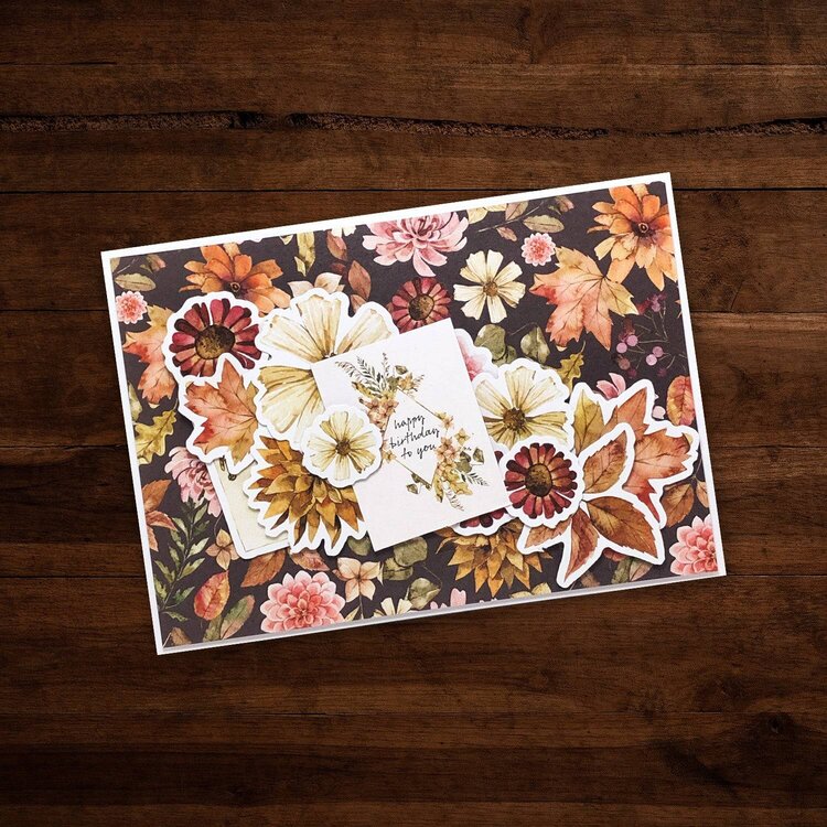 Autumn Bouquet Cards &amp; Layout