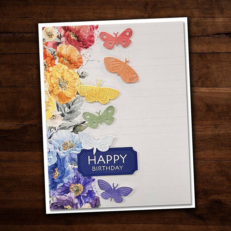 Rainbow Poppies Cards &amp; Layout