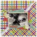 Summer Plaid Layout & Cards