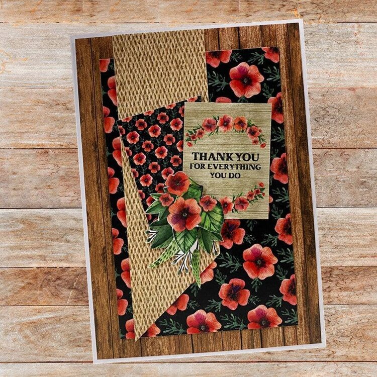 Wild Poppies Layout &amp; Cards