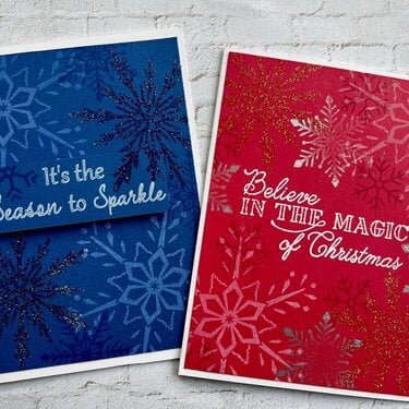 Let it snow stamps Christmas cards