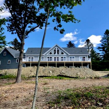 Back side of new home faces the bay