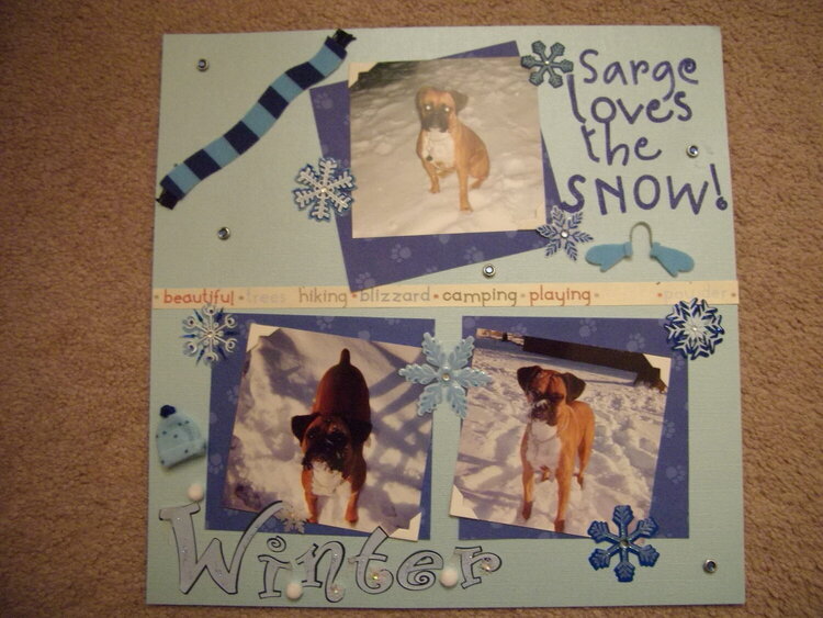 Sarge loves the Snow!