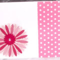 Simple Pink Flower with Polka Dots